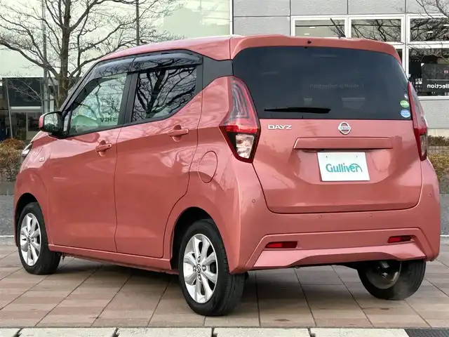日産 デイズ X 福島県 2020(令2)年 0.8万km ブロッサムピンク 純正7インチナビ（MJ119D-W）/「FM/AM/DTV/CD/BT」/バックカメラ/エマージェンシーブレーキ/プッシュスタート/インテリジェントキー/キーレスエントリー/純正14インチアルミホイール/純正フロアマット/純正ドアバイザー/アイドリングストップ