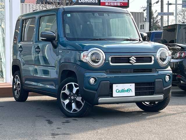 スズキ ハスラー HYBRID X ターボ 道央・札幌 2020(令2)年 8.7万km デニムブルー ガンメタリック 2トーン ・４WD/・衝突軽減ブレーキ/・純正ナビ/　CD＆DVD＆BT＆TV/・アイドリングストップ/・ターボ/・ダウンヒルアシスト/・コーナーセンサー/・レーンキープアシスト/・レーダークルーズコントロール/・シートヒーター/・オートライト/・オートエアコン/・ミラーヒーター/・電動格納ミラー/・ビルトインETC/・パドルシフト/・プッシュスタート/・スマートキー/・純正フロアマット/・ウィンカーミラー/・フォグライト/・LEDヘッドライト