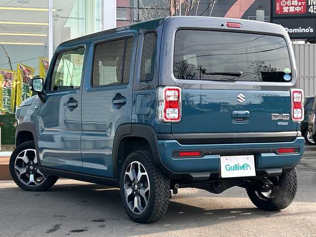 スズキ ハスラー HYBRID X ターボ 道央・札幌 2020(令2)年 8.7万km デニムブルー ガンメタリック 2トーン ・４WD/・衝突軽減ブレーキ/・純正ナビ/　CD＆DVD＆BT＆TV/・アイドリングストップ/・ターボ/・ダウンヒルアシスト/・コーナーセンサー/・レーンキープアシスト/・レーダークルーズコントロール/・シートヒーター/・オートライト/・オートエアコン/・ミラーヒーター/・電動格納ミラー/・ビルトインETC/・パドルシフト/・プッシュスタート/・スマートキー/・純正フロアマット/・ウィンカーミラー/・フォグライト/・LEDヘッドライト