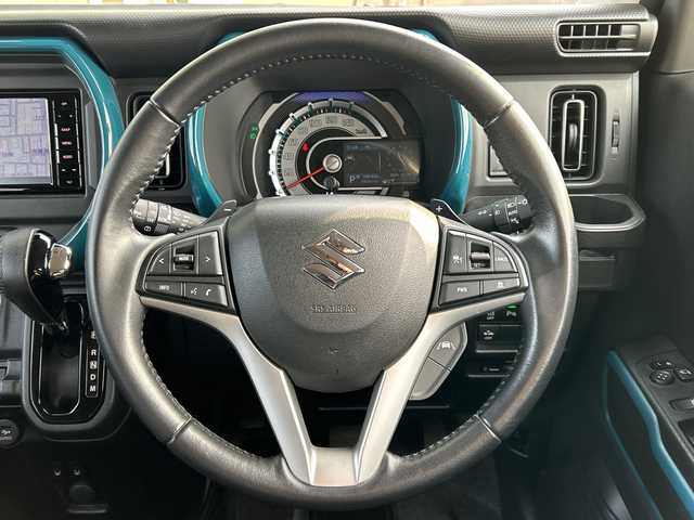 スズキ ハスラー HYBRID X ターボ 道央・札幌 2020(令2)年 8.7万km デニムブルー ガンメタリック 2トーン ・４WD/・衝突軽減ブレーキ/・純正ナビ/　CD＆DVD＆BT＆TV/・アイドリングストップ/・ターボ/・ダウンヒルアシスト/・コーナーセンサー/・レーンキープアシスト/・レーダークルーズコントロール/・シートヒーター/・オートライト/・オートエアコン/・ミラーヒーター/・電動格納ミラー/・ビルトインETC/・パドルシフト/・プッシュスタート/・スマートキー/・純正フロアマット/・ウィンカーミラー/・フォグライト/・LEDヘッドライト