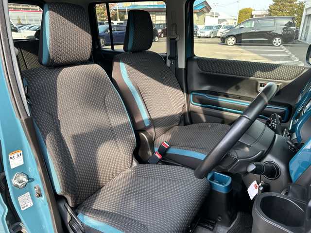 スズキ ハスラー HYBRID X ターボ 道央・札幌 2020(令2)年 8.7万km デニムブルー ガンメタリック 2トーン ・４WD/・衝突軽減ブレーキ/・純正ナビ/　CD＆DVD＆BT＆TV/・アイドリングストップ/・ターボ/・ダウンヒルアシスト/・コーナーセンサー/・レーンキープアシスト/・レーダークルーズコントロール/・シートヒーター/・オートライト/・オートエアコン/・ミラーヒーター/・電動格納ミラー/・ビルトインETC/・パドルシフト/・プッシュスタート/・スマートキー/・純正フロアマット/・ウィンカーミラー/・フォグライト/・LEDヘッドライト