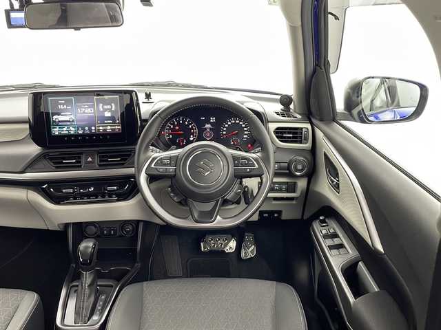 スズキ スイフト HYBRID MZ 愛知県 2024(令6)年 1.4万km 青 禁煙車/純正ディスプレイオーディオ/(AM/FM/USB/BT//iPod)/バックカメラ/ビルトインETC/フロントサイドスポイラー/シートヒーター/前後ドライブレコーダー/デュアルブレーキサポートII/ケンウッドスピーカー/プッシュスタート/スマートキー/ステアリングスイッチ/クルーズコントロール/BSM/LEDヘッドライト/オートライト/フロントフォグランプ/純正フロアマット/純正ドアバイザー