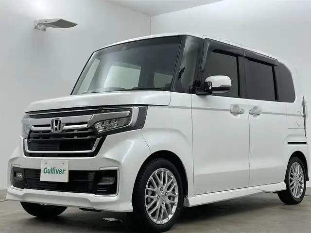 ホンダ Ｎ ＢＯＸ カスタム L ターボ 岡山県 2023(令5)年 3万km プラチナホワイトパール ホンダセンシング/レーダークルーズコントロール/HDMI接続/両側電動スライドドア/シートヒーター/ドライブレコーダー/ビルトインETC/LEDヘッドライト/純正8インチナビ/フルセグTV/ステアリングリモコン/シートバックテーブル/Rサンシェイド/バックカメラ