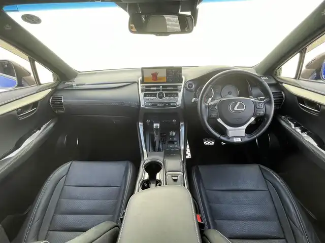 レクサス ＮＸ 300h Fスポーツ 茨城県 2018(平30)年 7.5万km ヒートブルーコントラストレイヤリング 後期型モデル/メーカーナビ/バックカメラ/サイドカメラ/レクサスセーフティセンス/レーダークルーズコントロール/革巻きステアリング/ステアリングスイッチ/ステアリングヒーター/本革パワーメモリーシート/シートヒーター/ベンチレーション/パワーバックドア/LEDヘッドライト/オートハイビーム/オートワイパー/オートライト