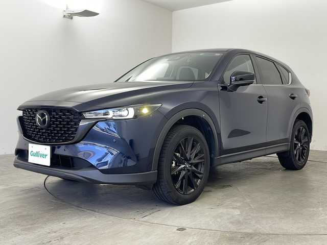 マツダ ＣＸ－５ 20S ブラックトーンED 兵庫県 2022(令4)年 1.7万km ディープクリスタルブルーマイカ ・純正ナビ&Bluetooth&TV&&USB&スマホ連携/・全方位カメラ/・ETC/・レーダークルーズコントロール/・i-ACTIVSENSE/・スマート・シティ・ブレーキ・サポート/・AT誤発進抑制制御/・リアクロストラフィックアラート/・ブラインドスポットモニター/・前後コーナーセンサー/・スマートキー/・オートライト/・オートマチックハイビーム/・LEDヘッドライト/・前後ドライブレコーダー/・パワーバックドア/・純正フロアマット/・メモリーパワーシート（運転席）/・ハーフレザーシート/・シートヒーター（運転席・助手席）/・純正19インチアルミホイール/・パドルシフト/・電動パーキングブレーキ/・オートブレーキホールド/・アイドリングストップ/・Wエアバック/・カーテンエアバック