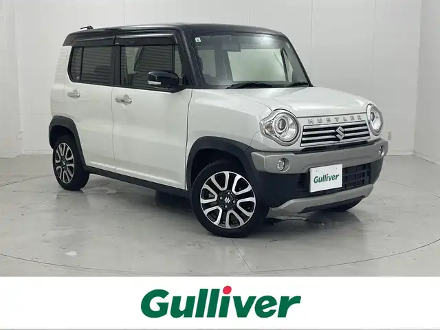 スズキ ハスラー J 茨城県 2019(令1)年 4.1万km ピュアホワイトパール/ブラック2トーン 社外ナビ/バックカメラ/フルセグ/衝突被害軽減ブレーキ/車線逸脱抑制装置/ETC/シートヒーター/純正15インチAW/スマートキー