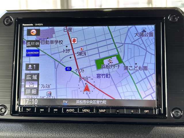 スズキ ジムニー XC 静岡県 2023(令5)年 0.5万km ミディアムグレー ワンオーナー/純正ナビ/・FM/AM/・SD/・フルセグTV/・USB/・Bluetooth/・MEMORY MUSIC/主要装備/・バックカメラ/・ＬＥＤヘッドランプ/・運転席助手席シートヒーター/・ドライブレコーダー/・サイドターンランプ付ドアミラー/・純正１６インチＡＷ/・ワンオーナー/・アイドリングストップ/・衝突被害軽減システム/(デュアルセンサーブレーキサポート)/・サイドカーテンエアバッグ/・2H-4H-4L切替