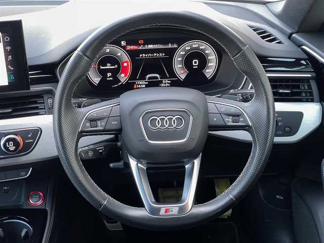 アウディ Ａ５ SB 40TDIクワトロ Sライン 山梨県 2021(令3)年 1.8万km デイトナグレーパールエフェクト アシスタンスＰ/ＡＣＣ/ＬＫＡ/ＢＳＡ/レーザーライトＰ/マトリクスＬＥＤ/オートハイビーム/ヘッドライトウォッシャー/パークアシストP/360カメラ/パークアシスト/黒半革シート/シートヒーター