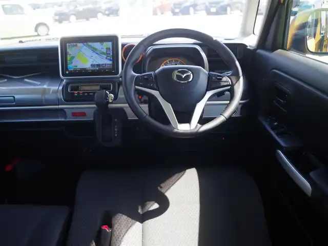 マツダ フレアワゴンタフスタイル ハイブリッドXT 千葉県 2019(平31)年 6.4万km 黄Ⅱ ・ワンオーナー/・純正OP ケンウッド8インチナビ（MDV-M805L）/・地デジ/DVD/BT/・全方位モニター/・ステアリングリモコン/・前席シートヒーター/・ヘッドアップディスプレイ/・両側パワースライドドア/・パドルシフト/・ルーフレール/・クルーズコントロール/・スマートキー/・オートLEDヘッドランプ/・LEDフォグランプ/・リヤパーキングセンサー/・衝突軽減ブレーキ/・レーンキープアシスト