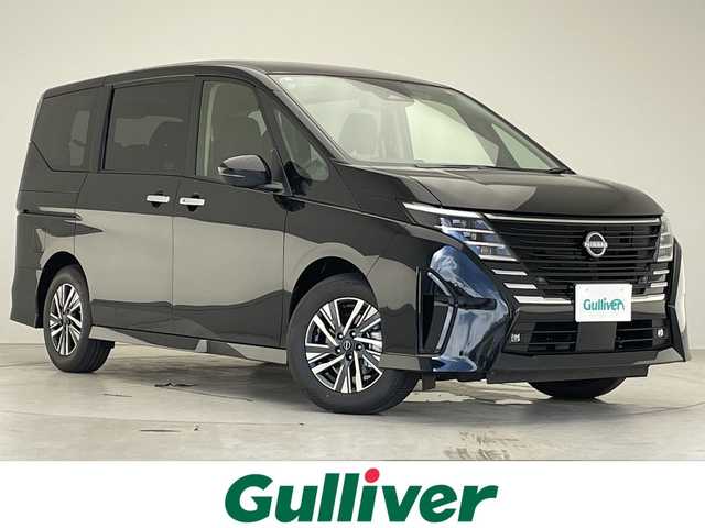 日産 セレナ e－パワー ハイウェイスター V 愛知県 2025(令7)年 0.1千km ダイヤモンドブラック 登録済未使用車/プロパイロット/純正12.3型ディズプレイオーディオナビ/SOSコール/全方位カメラ/両側パワースライドドア/クルーズコントロール/バックカメラ/コーナーセンサー/純正アルミホイール/ETC2.0/ブラインドスポットモニター/LEDヘッドライト/インテリジェントミラー/リアオートエアコン/オートマチックハイビーム/ワイヤレス充電器/衝突軽減システム/Bluetooth/ステアリングスイッチ/スマートキー/プッシュスタート