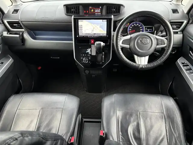 トヨタ ルーミー カスタムG 福岡県 2017(平29)年 12.8万km パールホワイトⅢ ALPINE9型ナビ（BT/フルセグ/DISC/AM/FM/SD）/フロントエアロ/両側パワースライドドア/純正LEDヘッドライト/オートライト/シートカバー/ウォークスルー/純正14インチAW/サンシェード/横滑り防止装置/盗難防止装置/アイドリングストップ/スマートキー/ETC