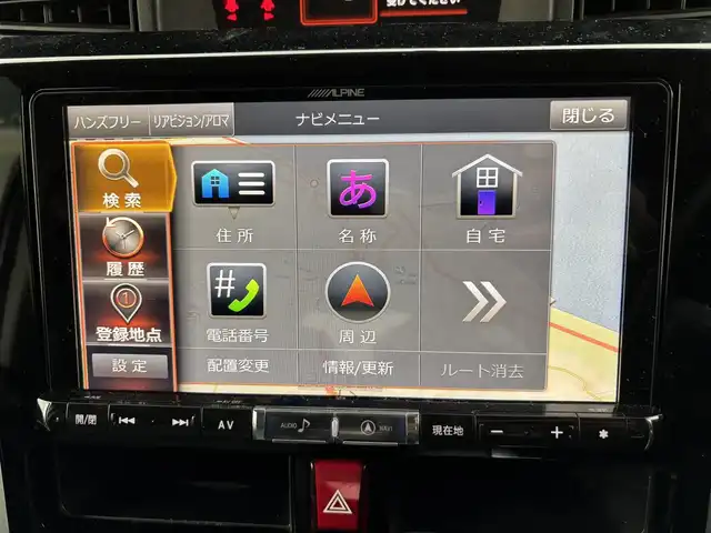 トヨタ ルーミー カスタムG 福岡県 2017(平29)年 12.8万km パールホワイトⅢ ALPINE9型ナビ（BT/フルセグ/DISC/AM/FM/SD）/フロントエアロ/両側パワースライドドア/純正LEDヘッドライト/オートライト/シートカバー/ウォークスルー/純正14インチAW/サンシェード/横滑り防止装置/盗難防止装置/アイドリングストップ/スマートキー/ETC