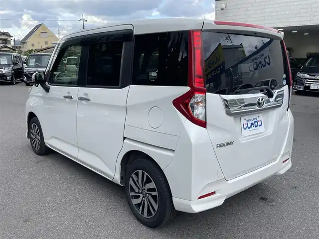 トヨタ ルーミー カスタムG 和歌山県 2017(平29)年 12.8万km パールホワイトⅢ (株)IDOMが運営する【じしゃロン和歌山店】の自社ローン対象車両になります。こちらは現金ご利用時の価格です。自社ローンご希望の方は別途その旨お申付け下さい。/ALPINE9型ナビ（BT/フルセグ/DISC/AM/FM/SD）/フロントエアロ/両側パワースライドドア/純正LEDヘッドライト/オートライト/シートカバー/ウォークスルー/純正14インチAW/サンシェード/横滑り防止装置/盗難防止装置/アイドリングストップ/スマートキー/ETC