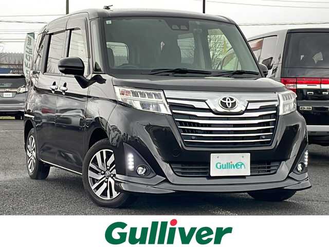 トヨタ ルーミー カスタムG 道央・札幌 2019(平31)年 5.1万km ブラックマイカメタリック ４WD/純正SDナビ/AM/FM/BT/SD/CD/フルセグ/衝突被害軽減ブレーキ/横滑り防止装置/クルーズコントロール/レーンキープアシスト/クリアランスソナー/バックカメラ/ビルトインETC/ドライブレコーダー/アイドリングストップ/両側パワースライドドア/革巻きステアリング/ステアリングリモコン/プッシュスタート/スマートキー/LEDヘッドライト/オートライト/フォグランプ/電動格納ミラー/ウィンカーミラー/純正フロアマット/ドアバイザー