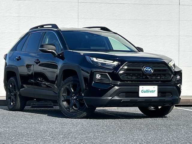 トヨタ ＲＡＶ４ HV アドベンチャー オフロードPKGⅡ 千葉県 2023(令5)年 1.4万km アティチュードブラックマイカ 10.5ディスプレイオーディオ　全方位カメラ　黒皮シート　温冷シート　ETC　USB　BT　フルセグ　デジタルミラー　パワーバックドア　1500Wコンセント　電動シート　ルーフレール　A/Tタイヤ