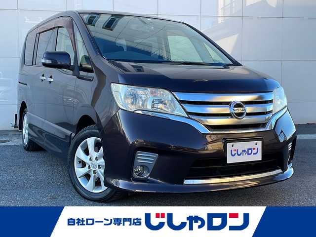 日産 セレナ ハイウェイスター Vセレクション 埼玉県 2012(平24)年 8.8万km オーロラモーヴ 純正SDナビ/フルセグTV/CD/DVD/BT/MSV/SD/AUX/USB/ラジオ/バックカメラ/ビルトインETC/前後ドライブレコーダー/クルーズコントロール/両側パワースライドドア/オートライト/フォグランプ/プッシュスタート/スマートキー/ヘッドライトレベライザー/アイドリングストップ/純正16インチアルミホイール/保証書/取扱説明書