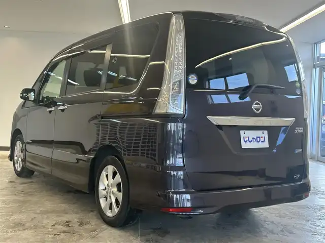 日産 セレナ ハイウェイスター S HV Vエアロ 静岡県 2013(平25)年 6.5万km オーロラモーヴ (株)IDOMが運営する【じしゃロン浜松店】の自社ローン専用車両になりますこちらは現金またはオートローンご利用時の価格です。自社ローンご希望の方は別途その旨お申付け下さい/純正ナビ（MM５１３D-L）/CD/DVD/AM/FM/Bluetooth/社外フリップダウンモニター（アルパイン）/両側パワースライドドア/インテリジェントキー/電動格納ミラー/ドアバイザー/フロアマット/フォグランプ