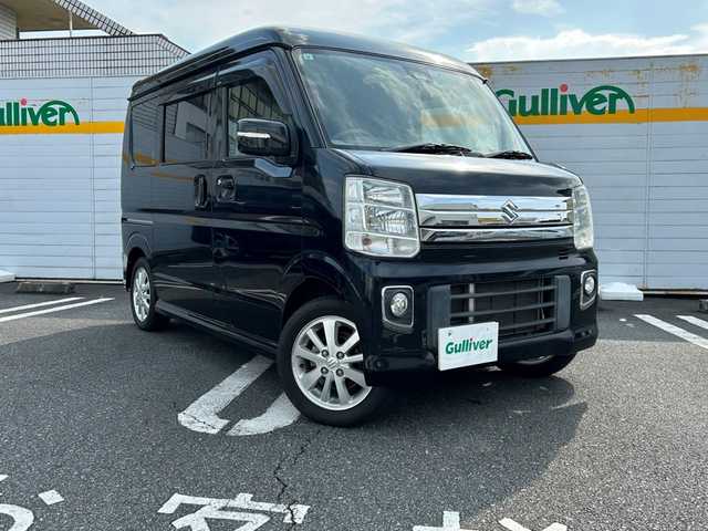 スズキ エブリィ ワゴン PZターボ スペシャル 埼玉県 2015(平27)年 8万km ブルーイッシュブラックパール3 /ワンオーナー/メモリナビ/ワンセグテレビ/ドアバイザー/プッシュスタート/両側パワースライドドア/ETC/横滑り防止装置/衝突被害軽減ブレーキ/Bluetooth接続/PW/PS/ABS/AAC/DVD再生/純正フロアマット/保証書/取扱説明書/