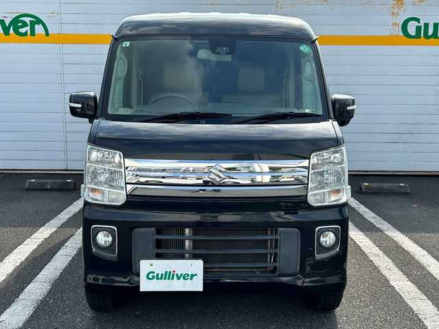 スズキ エブリィ ワゴン PZターボ スペシャル 埼玉県 2015(平27)年 8万km ブルーイッシュブラックパール3 /ワンオーナー/メモリナビ/ワンセグテレビ/ドアバイザー/プッシュスタート/両側パワースライドドア/ETC/横滑り防止装置/衝突被害軽減ブレーキ/Bluetooth接続/PW/PS/ABS/AAC/DVD再生/純正フロアマット/保証書/取扱説明書/