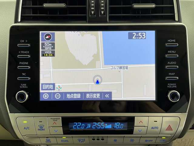 トヨタ ランドクルーザー プラド TX Lパッケージ マットブラED 鹿児島県 2023(令5)年 1.5万km アティチュードブラックマイカ サンルーフ/メーカーOPナビ/（AM/FM/フルセグ/Bluetooth）/パノラミックビューモニター/トヨタセーフティセンス/クリアランスソナー/プリクラッシュセーフティ/先行車発進通知/オートマチックハイビーム/レーンディパーチャーアラート/レーダークルーズコントロール/ブラインドスポットモニター/ETC/ドライブレコーダー/ルーフレール/LEDヘッドライト/オートライト/フォグランプ/レザーシート/パワーシート（D席＋N席）/シートヒーター（D席＋N席）/シートベンチレーション（D席＋N席）/革巻きステアリング/ステアリングスイッチ/フロアマット/プッシュスタート/スマートキー/スペアキー