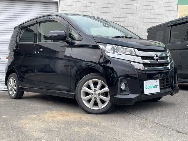 日産 デイズ ハイウェイスターX 道東・釧路十勝 2018(平30)年 9.7万km ブラック 4WD/社外SDナビ/・フルセグ/CD/DVD/BT/ラジオ/アラウンドビューカメラ/ドライブレコーダー/シートヒーター/エマージェンシーブレーキ/オートマチックハイビーム/アイドリングストップ/純正エンジンスターター/HIDヘッドライト/フォグランプ/プッシュスタート/スマートキー/フロアマット/ドアバイザー