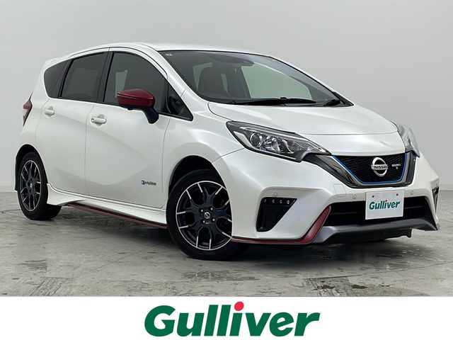日産 ノート e－パワー ニスモ 宮城県 2019(令1)年 3.2万km ブリリアントホワイトパール 禁煙車/エマージェンシーブレーキ/レーンキープアシスト/アダプティブクルーズコントロール/デジタルインナーミラー/全方位カメラ/純正SDナビ/フルセグTV/RECAROシート/ETC/純正ドライブレコーダー/LEDヘッドライト/LEDフォグライト/革巻きステアリング/ステアリングスイッチ/純正フロアマット/純正16インチアルミホイール/プッシュスタート/スマートキー/横滑り防止装置/アイドリングストップ