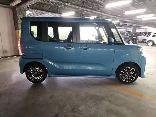 ダイハツ タント カスタム RS 愛媛県 2023(令5)年 0.3万km ターコイズブルーマイカメタリック 純正ナビ/ワンセグTV/両側パワースライドドア/バックカメラ/コーナーセンサー/スマートアシスト/・衝突被害軽減ブレーキ/・車線逸脱防止支援システム/・誤発進抑制機能/IC付ターボ/LEDヘッドランプ/革巻きステアリング/ステアリングスイッチ/ハーフレザーシート/前席シートヒーター/純正15インチアルミホイール/スマートキー/プッシュエンジンスタート/禁煙車