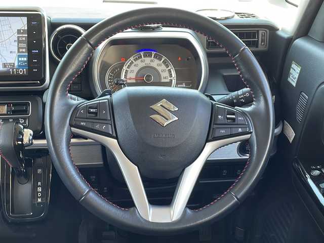 スズキ スペーシア カスタム HYBRID XS ターボ 茨城県 2020(令2)年 7.6万km ピュアホワイトパール/ブラック2トーン 社外SDナビ＆地デジTV【MDV-M907HDF】/(地デジTV・CD・DVD・BT・ラジオ再生)/社外ドライブレコーダー（フロント・リヤ）/社外ETC/被害軽減システム/プッシュスタート/バックカメラ（全方位）/ヘッドアップディスプレー/アイドリングストップ/サイドエアバック/両側パワースライドドア