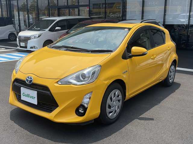 トヨタ アクア G ブラックソフトレザーセレ 愛知県 2016(平28)年 13.4万km イエロー 純正9型ナビ/・Bluetooth/・CD/DVD/・フルセグテレビ/・SD音楽録音/バックカメラ/ハーフレザーシート/衝突軽減ブレーキ/レーンキープアシスト/クルーズコントロール/前方ドライブレコーダー/ETC/LEDヘッドライト