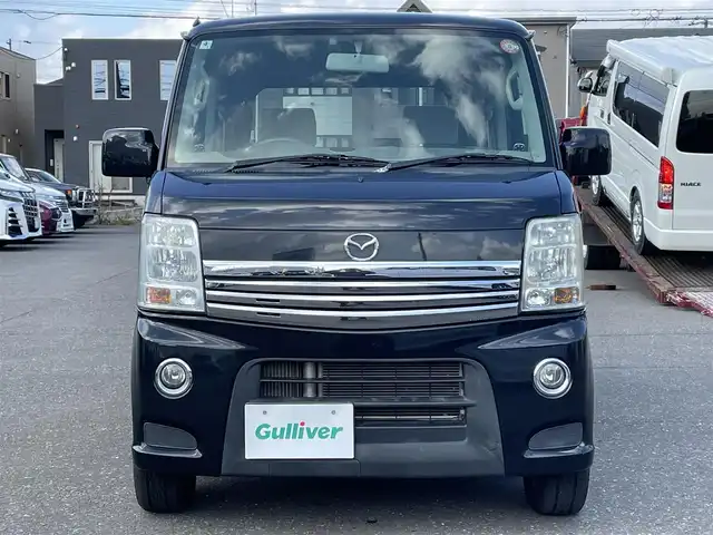 マツダ スクラム ワゴン PZターボ 道央・札幌 2012(平24)年 5.1万km ブルーイッシュブラックパール3 登録時走行距離50165km/　４　W　D　/寒冷地仕様/ターボ/社外オーディオ（CD/AM)/ドアバイザー/ETC/片側パワースライドドア/スペアキー×１/純正フロアゴムマット/シートヒーター（運転席）/盗難防止装置/フォグランプ/電動格納ミラー/バニティミラー/オーバーヘッドコンソール/積込冬タイヤ/（社外AW/155/70/R13/12年製/溝4ｍｍ）