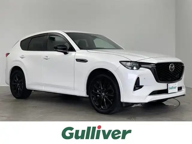 マツダ ＣＸ－６０ XD HV エクスクルーシブスポーツ 埼玉県 2022(令4)年 1.9万km ロジウムホワイトプレミアムメタリック パノラマサンルーフ/純正10.25インチナビ　/３６０度ビューモニター　/ＢＯＳＥサウンド　/黒レザーシート　/レーダークルーズコントロール　/ＥＴＣ　/シートヒーター　/ワイヤレス充電　/ＬＥＤライト　/純正アルミ