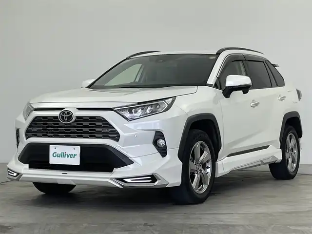 トヨタ ＲＡＶ４ G 熊本県 2020(令2)年 5.7万km ホワイトパールクリスタルシャイン モデリスタエアロ　純正９インチナビ　バックカメラ　パワーバックドア　レーダークルーズコントロール　シートヒーター　純正１８インチＡＷ　ステアリングリモコン　クリアランスソナー　ＥＴＣ　ドラレコ　禁煙車