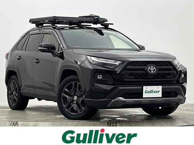 トヨタ ＲＡＶ４ ハイブリッド アドベンチャー 宮城県 2022(令4)年 2.9万km アティチュードブラックマイカ 4WD/純正ディスプレイオーディオ/(AM/FM/USB/BT/Miracast)/バックカメラ/ビルトインETC2.0/前後ドライブレコーダー/レーダークルーズコントロール/BSM/レザーシート/シートヒーター/エアシート/パワーシート/シートメモリー/ステアリングヒーター/プッシュスタート/スマートキー/スペアキー/オートライト/オートマチックハイビーム/LEDヘッドライト/フォグランプ/純正フロアマット/純正19インチアルミホイール