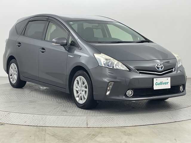 トヨタ プリウス α G 新潟県 2013(平25)年 10.4万km グレーメタリック 社外ナビ/　　フルセグ/CD/DVD/SD/バックカメラ/クルーズコントロール/LEDオートライト/ステアリングスイッチ/スマートキー/ETC