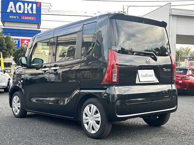 ダイハツ タント X 東京都 2021(令3)年 3.5万km ブラックマイカメタリック 純正ナビ（NSZN-Y71DS）/・Bluetooth/TV/CD/DVD/USＢ/横滑り防止装置/盗難防止装置/衝突被害軽減システム/アイドリングストップ/コーナーセンサー/パノラマモニター/左右パワースライドドア/後席格納サンシェード/オートライト/電動格納ミラー/シートヒーター/オートエアコン/プッシュスタート/取扱説明書/保証書/スペアキー1本