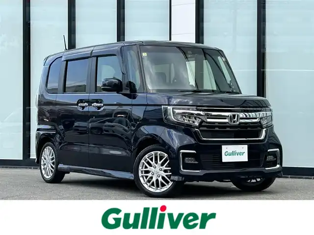 ホンダ Ｎ ＢＯＸ カスタム EX ターボ 大阪府 2023(令5)年 3.9万km ミッドナイトブルービームM 社外9インチナビ/バックカメラ/ワンオーナー/前後ドライブレコーダー/ETC/ターボ/両側パワースライドドア/パドルシフト/パーキングアシスト/アイドリングストップ/レーダークルーズコントロール/シートヒーター/チアアップシート/後コーナーセンサー/純正フロアマット/LEDヘッド・フォグ/純正15インチAW