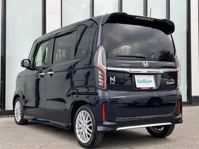 ホンダ Ｎ ＢＯＸ カスタム EX ターボ 大阪府 2023(令5)年 3.9万km ミッドナイトブルービームM 社外9インチナビ/バックカメラ/ワンオーナー/前後ドライブレコーダー/ETC/ターボ/両側パワースライドドア/パドルシフト/パーキングアシスト/アイドリングストップ/レーダークルーズコントロール/シートヒーター/チアアップシート/後コーナーセンサー/純正フロアマット/LEDヘッド・フォグ/純正15インチAW