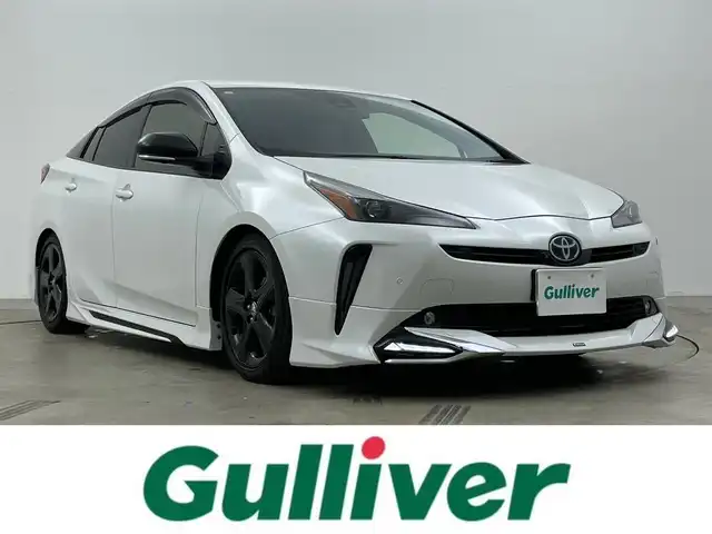 トヨタ プリウス S ツーリングセレ ブラックED 岡山県 2022(令4)年 3.1万km プラチナホワイトパールマイカ 純正9インチナビ/NSZT-Y68T/（CD/DVD/BT/TV/HDMI)/全方位カメラ/モデリスタフルエアロ/レザーシート/シートヒーター/ローダウン/社外前後ドライブレコーダー/LEDヘッドライト/オートライト/ビルトインETC/コーナーセンサー/トヨタセーフティセンス
