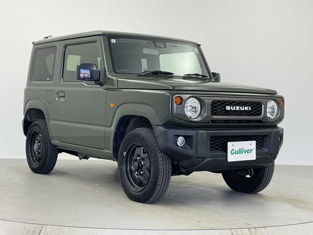 スズキ ジムニー XL 奈良県 2019(令1)年 1万km ジャングルグリーン 純正7インチディスプレイオーディオ　PVH-9300DVSZS/Bluetoothオーディオ/DVD再生/AM/FM/衝突軽減ブレーキ/車線逸脱警報/横滑り防止/フロントシートヒーター/バックカメラ/スマートキー/プッシュスタート/ビルトインETC/360°ドラレコ/ダウンヒルアシスト/背面タイヤ/サイドエアバッグ/カーテンエアバッグ