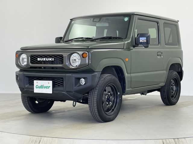 スズキ ジムニー XL 奈良県 2019(令1)年 1万km ジャングルグリーン 純正7インチディスプレイオーディオ　PVH-9300DVSZS/Bluetoothオーディオ/DVD再生/AM/FM/衝突軽減ブレーキ/車線逸脱警報/横滑り防止/フロントシートヒーター/バックカメラ/スマートキー/プッシュスタート/ビルトインETC/360°ドラレコ/ダウンヒルアシスト/背面タイヤ/サイドエアバッグ/カーテンエアバッグ