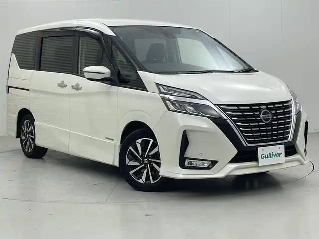 日産 セレナ ハイウェイスター V 茨城県 2020(令2)年 3.3万km ブリリアントホワイトパール 純正ナビ/ETC/純正フロアマット/クルーズコントロール/三列シート/コーナーセンサー前後/LEDヘッドライト/両側パワースライドドア/ウォークスルー/ドライブレコーダー前