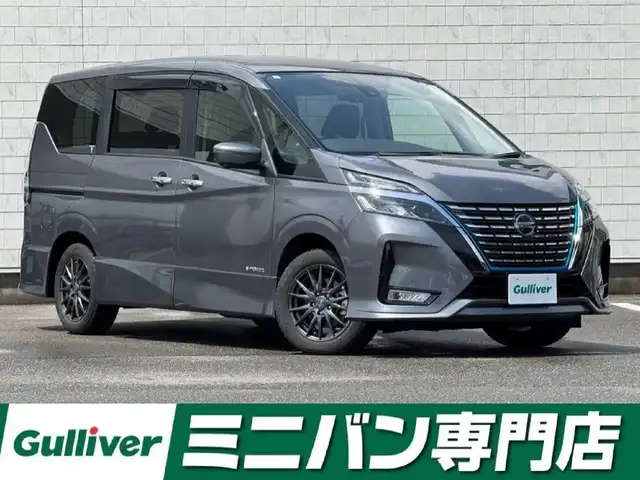 日産 セレナ e－パワー ハイウェイスター V 福岡県 2020(令2)年 1.9万km ダークメタルグレー 純正10型SDナビ(フルセグTV/CD/DVD/BT)アラウンドビューモニターフリップダウンモニタープロパイロットエマージェンシーブレーキコーナーセンサーBSM両側パワスラデジタルインナーミラードラレコETCオートホールドUSBポート純正LEDヘッドライトスマートキープッシュスタート/サマータイヤ純正AW積み込み