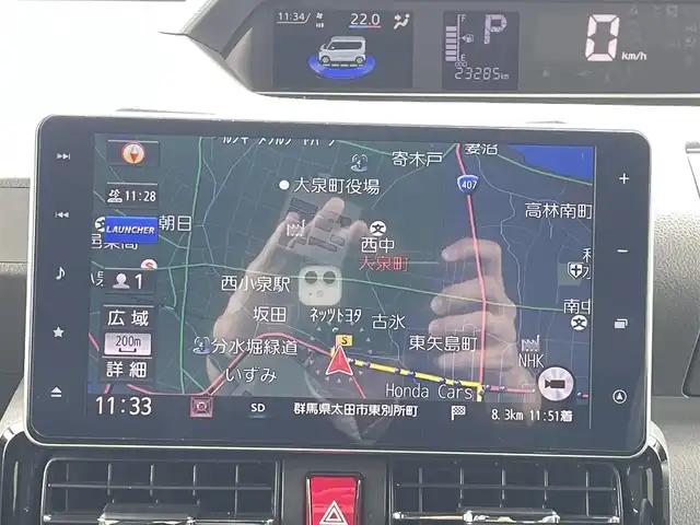 ダイハツ タント カスタム RS セレクション 群馬県 2020(令2)年 2.4万km ブライトシルバーメタリック 純正SDナビ/　AM/FM/BT/DISC/i pod/SD/バックカメラ/スマートアシスト/衝突軽減ブレーキ/レーンキープアシスト/横滑り防止機能/両側パワースライドドア/クルーズコントロール/ドライブレコーダー/ETC/前席シートヒーター/ステアリングスイッチ/LEDヘッドライト/LEDフォグライト/純正フロアマット/ドアバイザー/ハーフレザーシート/取扱説明書/保証書/スペアキー