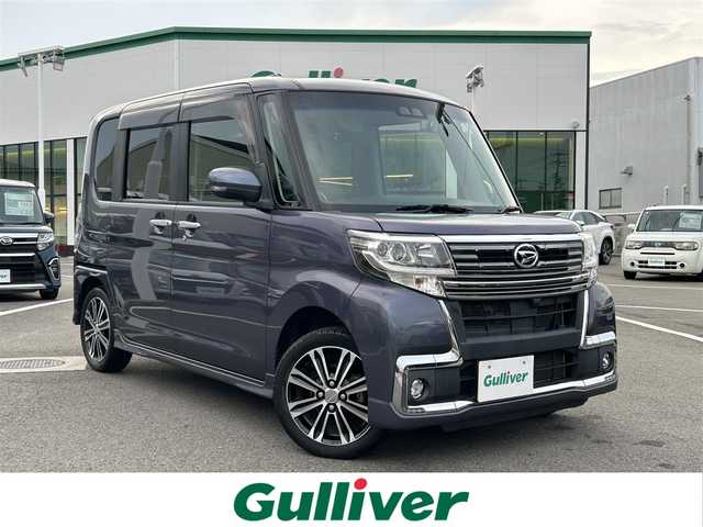 ダイハツ タント カスタム RS トップED SA Ⅲ 愛媛県 2018(平30)年 8万km メテオライトグレーイリュージョナルP ETC/前後ドライブレコーダー/ディーラーOP純正ナビ/BT/AM・FM/DVD/CD/フルセグ/両側パワースライドドア/LEDヘッドライト/オートマチックハイビーム/フォグランプ/ベンチシート
