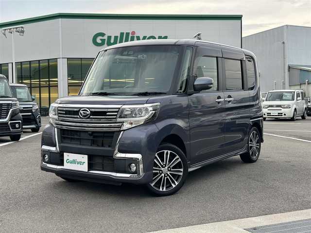 ダイハツ タント カスタム RS トップED SA Ⅲ 愛媛県 2018(平30)年 8万km メテオライトグレーイリュージョナルP ETC/前後ドライブレコーダー/ディーラーOP純正ナビ/BT/AM・FM/DVD/CD/フルセグ/両側パワースライドドア/LEDヘッドライト/オートマチックハイビーム/フォグランプ/ベンチシート