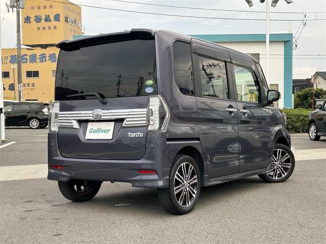 ダイハツ タント カスタム RS トップED SA Ⅲ 愛媛県 2018(平30)年 8万km メテオライトグレーイリュージョナルP ETC/前後ドライブレコーダー/ディーラーOP純正ナビ/BT/AM・FM/DVD/CD/フルセグ/両側パワースライドドア/LEDヘッドライト/オートマチックハイビーム/フォグランプ/ベンチシート