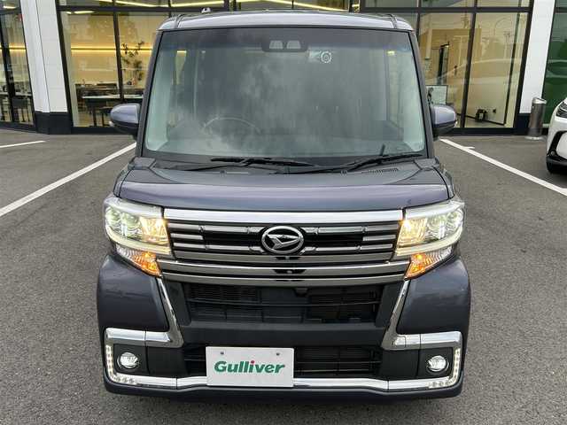ダイハツ タント カスタム RS トップED SA Ⅲ 愛媛県 2018(平30)年 8万km メテオライトグレーイリュージョナルP ETC/前後ドライブレコーダー/ディーラーOP純正ナビ/BT/AM・FM/DVD/CD/フルセグ/両側パワースライドドア/LEDヘッドライト/オートマチックハイビーム/フォグランプ/ベンチシート