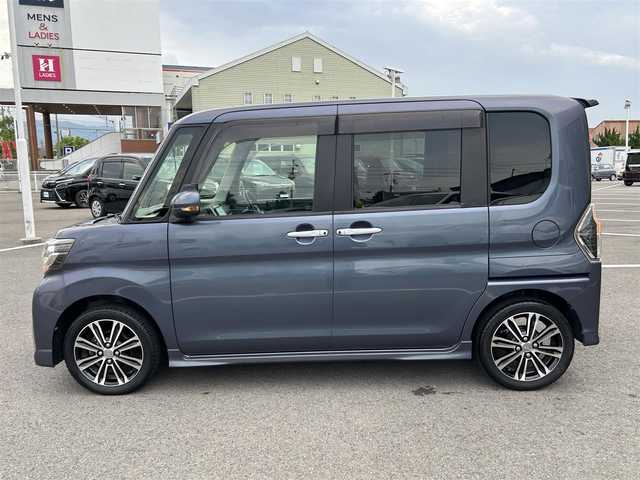 ダイハツ タント カスタム RS トップED SA Ⅲ 愛媛県 2018(平30)年 8万km メテオライトグレーイリュージョナルP ETC/前後ドライブレコーダー/ディーラーOP純正ナビ/BT/AM・FM/DVD/CD/フルセグ/両側パワースライドドア/LEDヘッドライト/オートマチックハイビーム/フォグランプ/ベンチシート