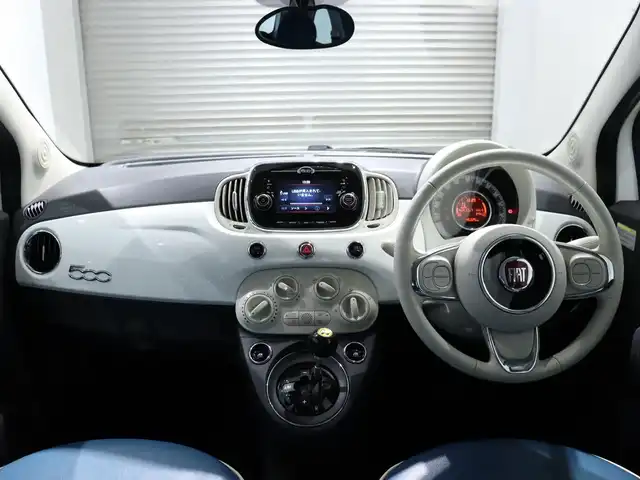 フィアット ５００ ツインエア ポップ 静岡県 2016(平28)年 4.7万km 白 純正オーディオ　/Ｂｌｕｅｔｏｏｔｈ　/社外１４ＡＷ（ＣＲＡＺＹ・ＫＥＮ，Ｓ・ＣＡＲ・ＣＬＵＢ）　/ＥＴＣ　/革調シートカバー　/社外シフトレバー　/リモコンキー　/純正フロアマット /ハロゲンライト