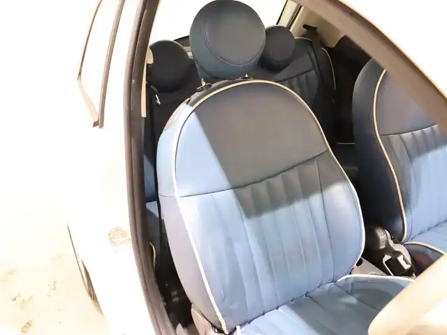 フィアット ５００ ツインエア ポップ 静岡県 2016(平28)年 4.7万km 白 純正オーディオ　/Ｂｌｕｅｔｏｏｔｈ　/社外１４ＡＷ（ＣＲＡＺＹ・ＫＥＮ，Ｓ・ＣＡＲ・ＣＬＵＢ）　/ＥＴＣ　/革調シートカバー　/社外シフトレバー　/リモコンキー　/純正フロアマット /ハロゲンライト